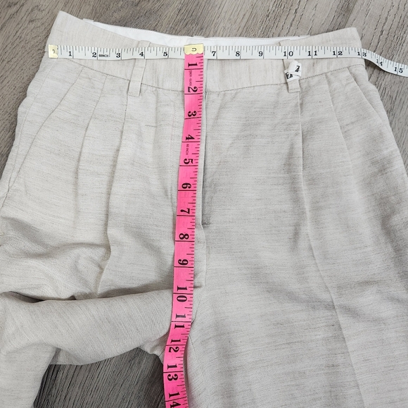 SOLD Aritzia Wilfred Neutral Tan "Effortless Pant" Linen Blend Cropped Size 2 - Picture 15 of 16